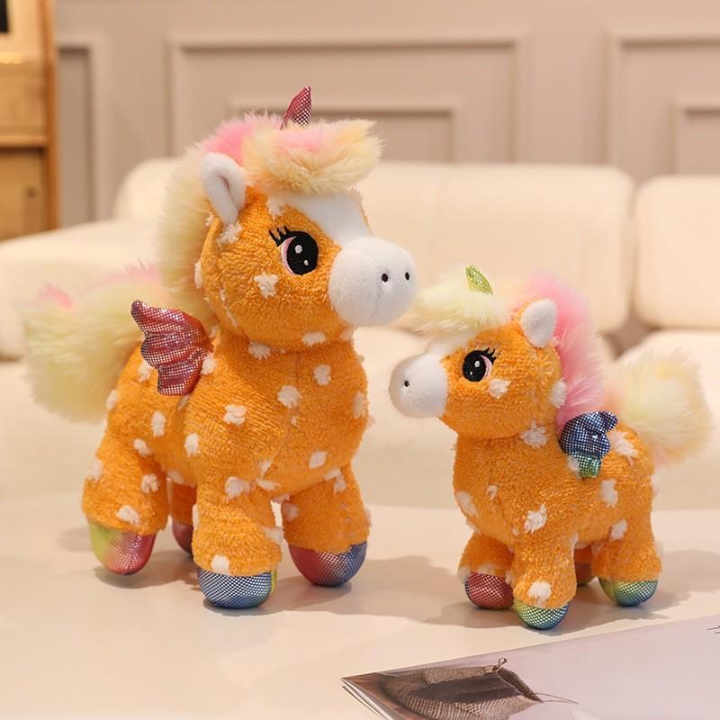 Sunlight Rainbow Horse Plush Toy With Soft Polyester Fill For Kids Playroom Decor