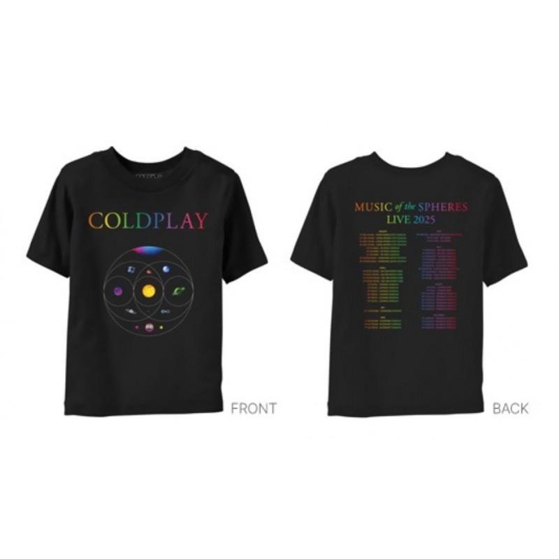 Coldplay Moon Music Print T-Shirt True Love Tee Short Sleeve Casual Loose Fit Round Neck Top