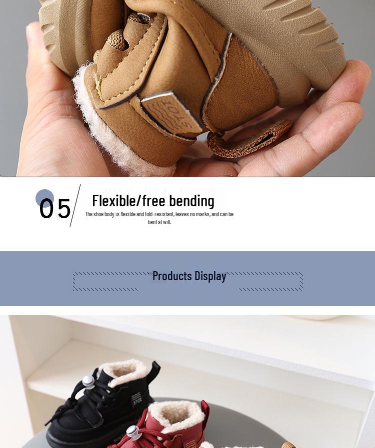 2024 Winter Kids' Snow Boots: Thick, Velvet-Lined Boys' & Girls' Korean Style