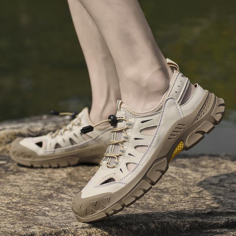 Fashion Comfortable Quick-Dry Beach Shoes  Non-Slip Sole Wading Aqua Shoes Hot Style Male Summer Sandals Fashion Men Hollow Out Sandals