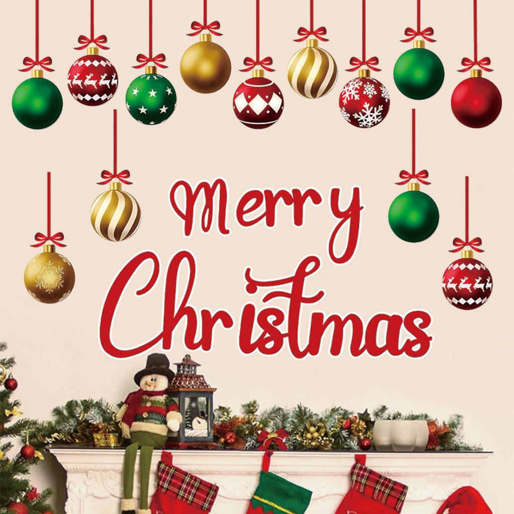 Christmas Decorations Holiday Party Decoration Window Stickers Pvc Static Stickers Window Decorations