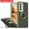 Чехол Armor Holder Funda для OPPO Reno 12 Pro Global Чехол Полупрозрачная Матовая Крышка с Кольцом-Подставкой для OPPO Reno 12 5G Ударопрочный Capa