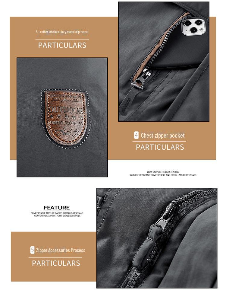 Мужское зимнее пальто из утолщенного плюшевого хлопка - свободный крой, большие размеры для людей среднего и пожилого возраста