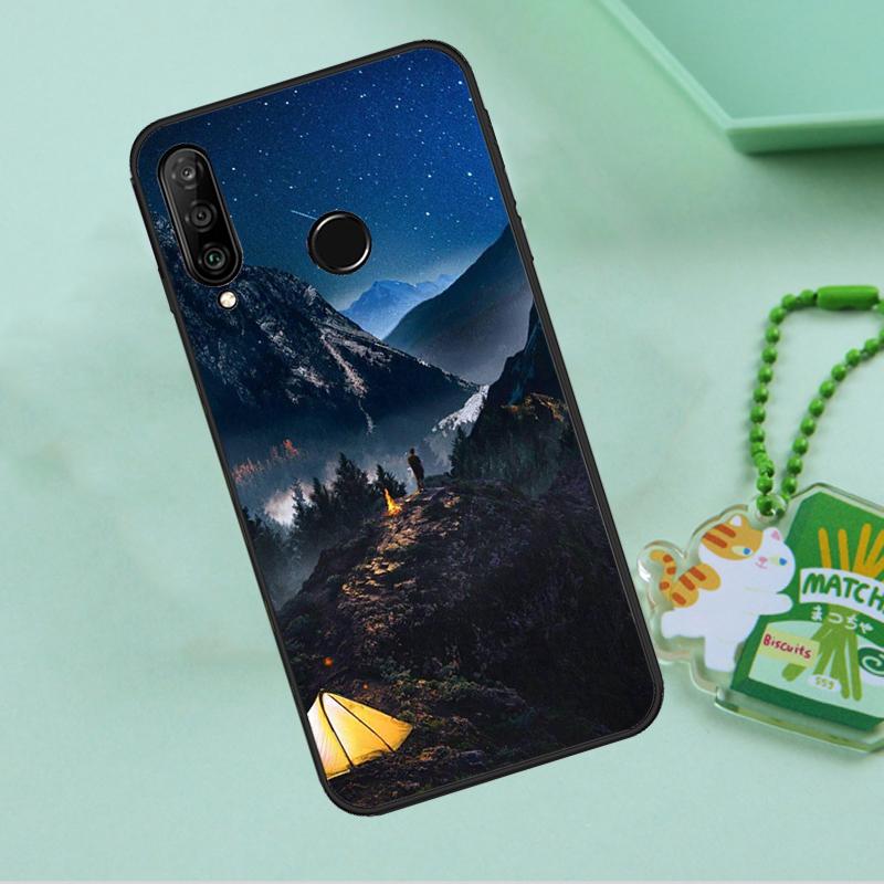 Кемпинг Природа Горы Для Huawei Nova 12s 12i 11i 7i 8i 9 10 SE Y91 Y90 Y60 Y70 Y72 Y61 P60 Pro P30 P40 Lite Чехол
