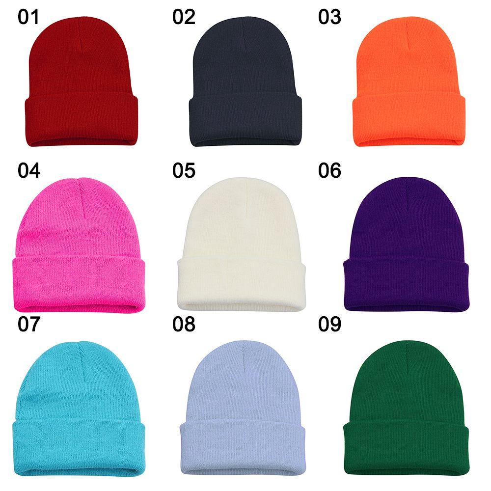 New Solid Cute Woman/Men Knitted Beanies Female Beanie Caps Winter Autumn Hats Warmer Bonnet