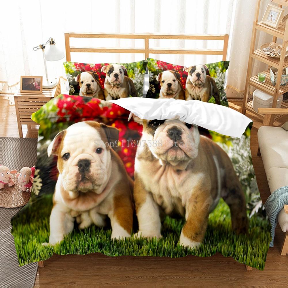 Lovely Dogs Animal 3D Bedding Sets Cute Husky Duvet Quilt Cover Set Kids Comforter Bed Linen Pillowcase Pets Dog