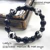 Size Strongest Four Divine Beasts Bracelet Morion Matte Onyx Four Divine Beasts Silver Carved Onyx Natural Stone Power Stone Bracelet Comes with