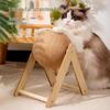 Vertical Sisal Cat Scratching Ball with Paw Toy for Self-Entertainment and Boredom Relief