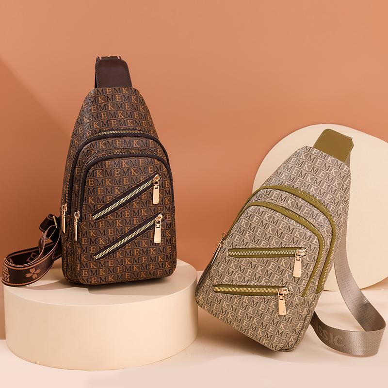 Нагрудная сумка Женская сумка через плечо Дорожная сумка на одно плечо из мягкой кожи