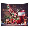 Santa Claus Christmas Tapestry Christmas Tree Wall Decoration Background Fabric Red Stove Tapestry Holiday Happy New Year