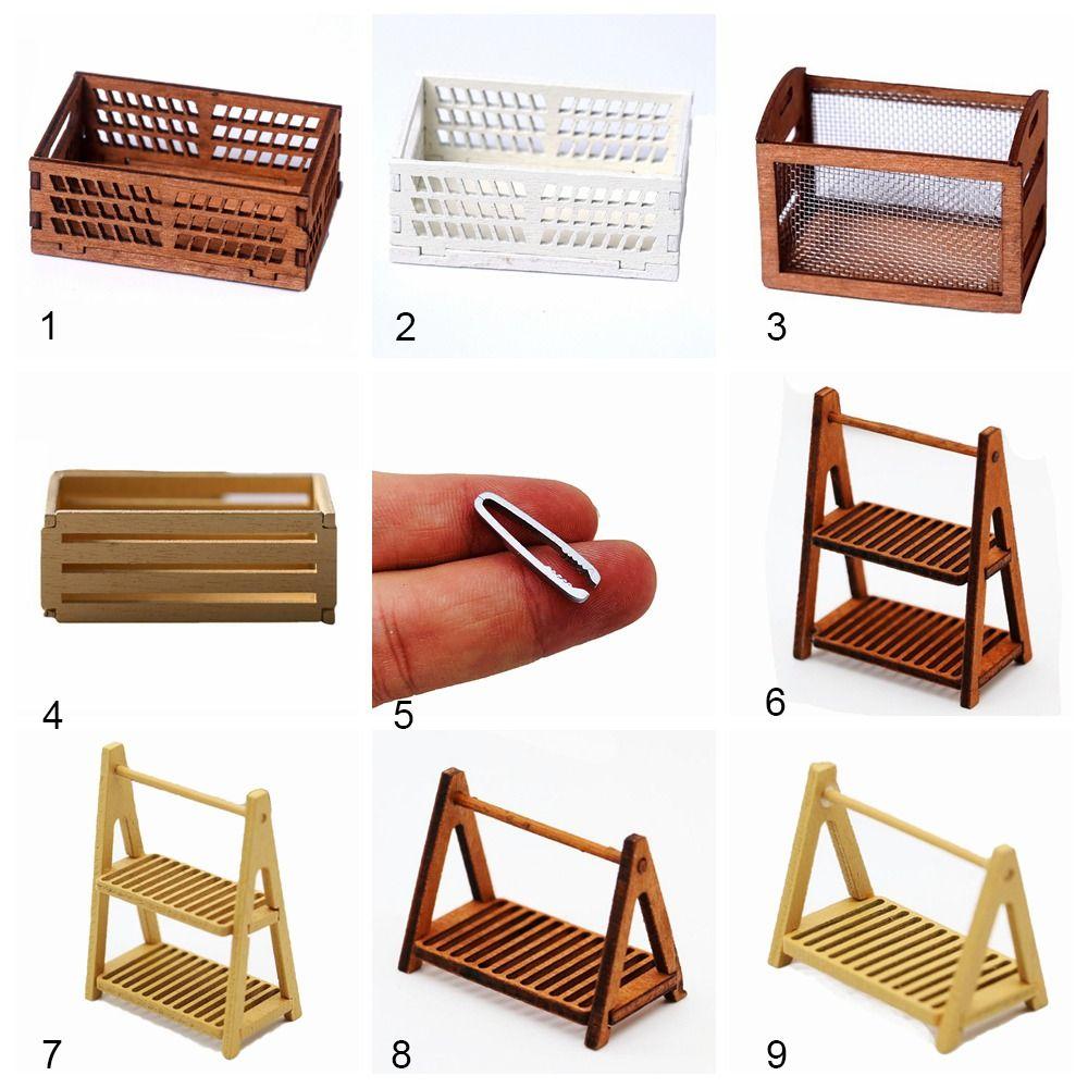 Doll House Furniture Dollhouse Storage Box Multicolor Flower Stand Dollhouse Decoration