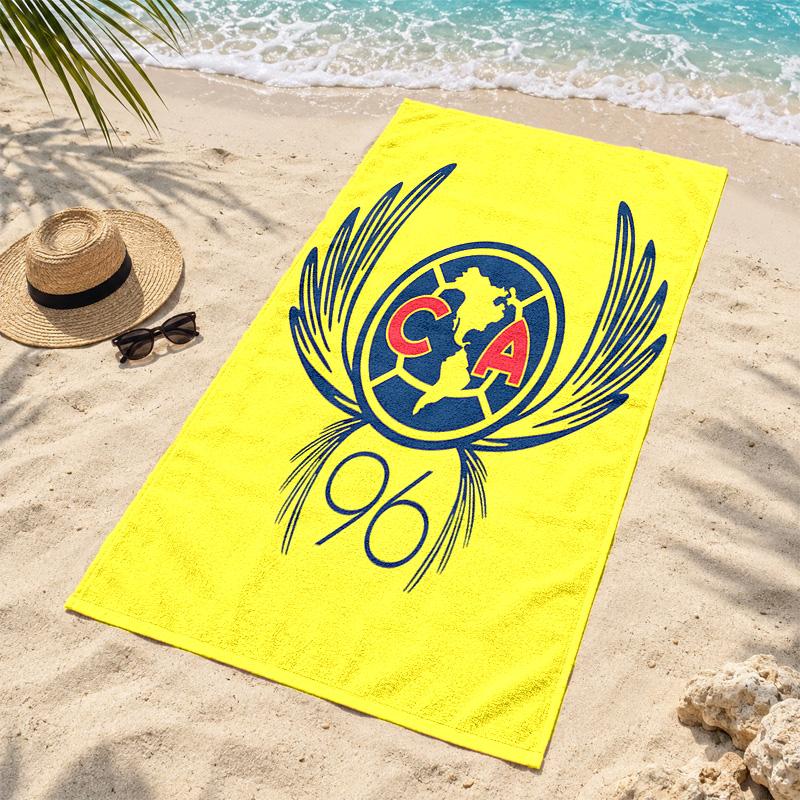 Пляжное полотенце из микрофибры Club America, быстросохнущее, не оставляющее песка, легкое, для путешествий, плавания, кемпинга