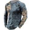 Men's Personalized Navigation Map Casual Plus Size T-shirt, Retro Men's Street Fit Round Neck Tops T-shirt.