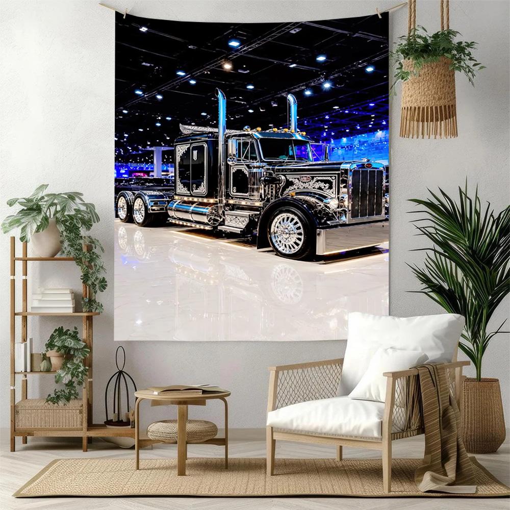 Kw Heavy Trucks Wall Decor Tapestry Art For Pet Memorial Birthdaywedding Party Backdrop Family Gift