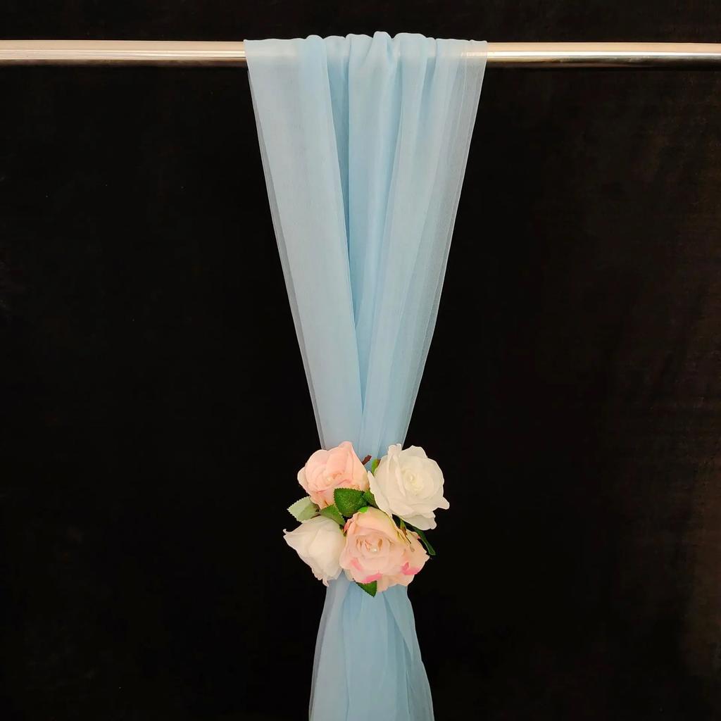 Набор из 2 шт. Сетчатая драпировочная ткань для свадебной арки, прозрачная, для Пасхи, девичника, заднего плана, уличной вечеринки, арки, декорации для церковной церемонии