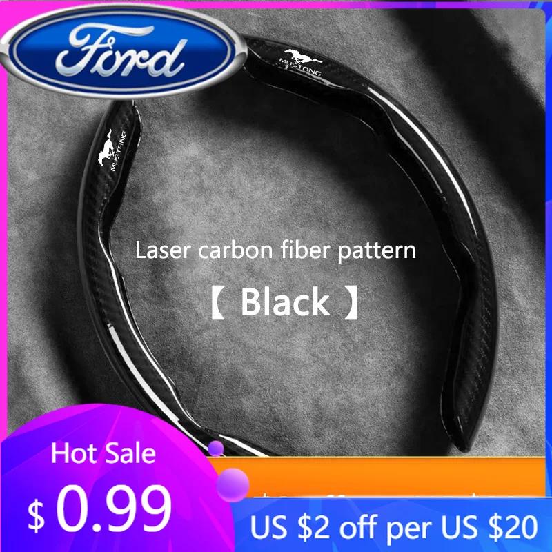 New 2026 Car Sticker Ford New 2025 Hot New Carbon fiber Car Steering Wheel Cover Non-slip Protector Sleeves For Mustang Ford Fie