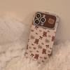 Милые цветы-медвежата Подходит для iPhone16 Apple 15 Чехол для мобильного телефона 13promax Кожаный 11 Литературный и свежий 12