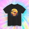 Flamingo Sunset T-Shirt | Tropical Beach Graphic | Colorful Flamingo Design