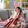 1PC Pink America Flag Personalize Design Funny Blanket Super Soft Blanket Sofa Office Travel Comfort Leisure Camp Travel Blanket