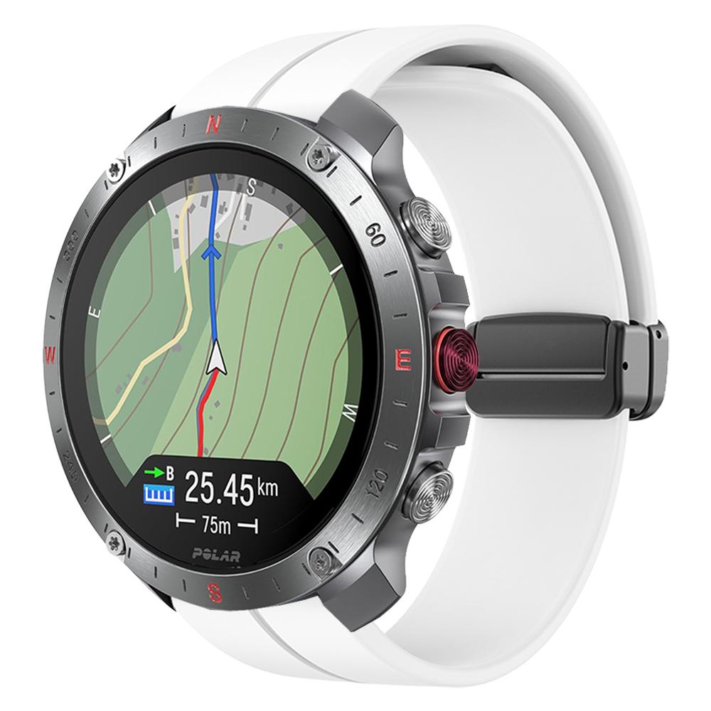 22 мм 20 мм Магнитная пряжка Силиконовый ремешок для POLAR Grit X2 Pro Titan / Vantage V3 M M2 / Ignite 3 2/Pacer / Unite Ремешок