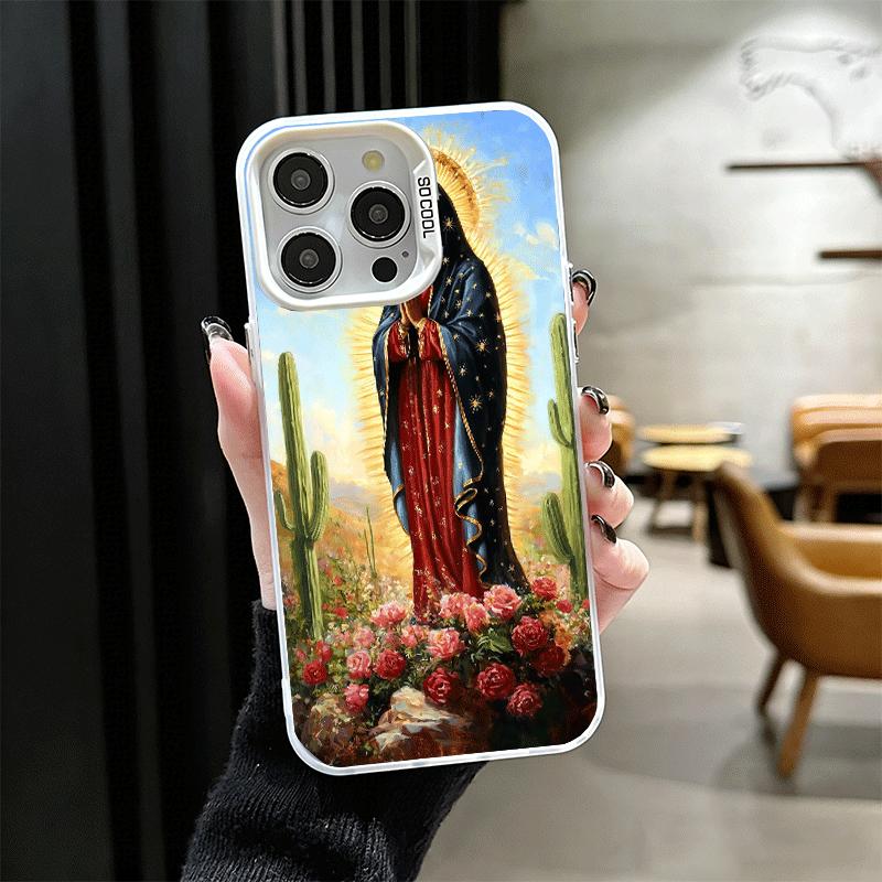 Virgen Mary Virgin De Guadalupe Soft Phone Case for iPhone 15 16 17 Pro Max 17Air 16E 14 Plus 13 12 Mini Shockproof Cover Back S