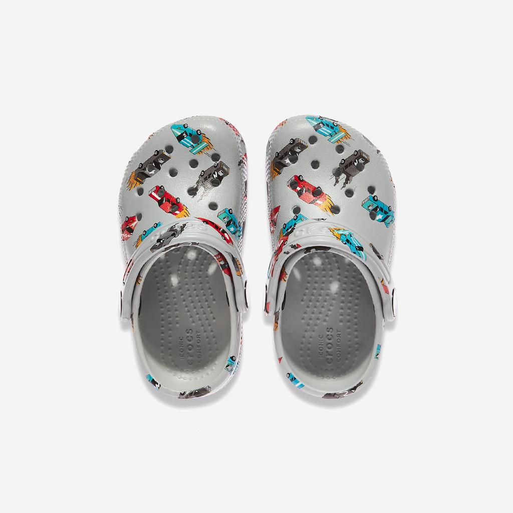 Crocs Классические гоночные сабо с рисунком для малышей, CRS210992, 1010111889, популярная корейская обувь
