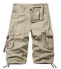 Cotton Knee Length Long Shorts Men's Pants Pocket Work Cargo Pants Man