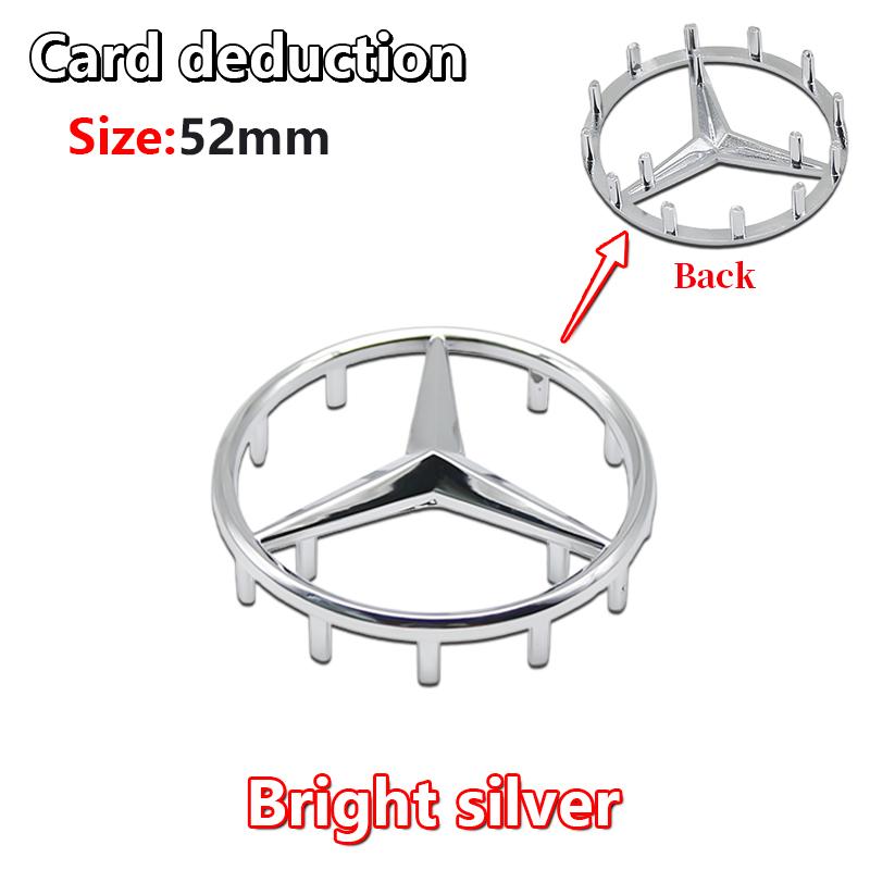CRX1 52mm 57mm Pins Sticker Car Steering Wheel Emblem Badge For Mercedes Benz C E S Class CLA CLS W212 W205 W204 Styling Accessories