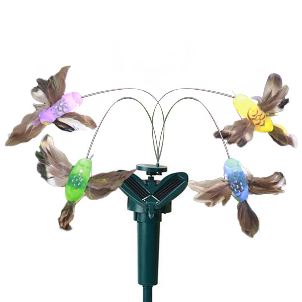 Solar Powered Flying Wobble Solar Garden Dancing Ornament Cute Animal Solar Flying Butterfly Decor Outside Ornament Decoration