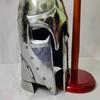 Medieval Metal Polish Knight Helmet Close Warrior Helmet Replica 18G Steel LARP Cosplay SCA