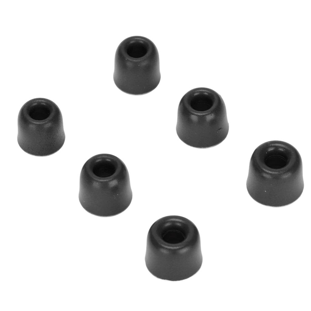 6pcs Replacement Eartips Noise Reduction Memory Foam Earplugs for 4.3mm‑6.0 mm EarphonesBlack