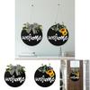 Black Welcome Board Wreath With Beautiful Ribbon Bow And Vibrant Design Sunflower