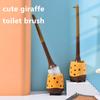Cute Toilet Cleaning Brush Giraffe Shape Toilet Brush and Holder Long Handle Toilet Scrubber for Toilet Cleaning