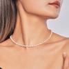 HENGSHENG Маленький размер 4,5-5,5 мм Натуральное пресноводное белое жемчужное ожерелье Форма риса Модное серебряное ювелирное изделие S925 для женщин и девушек