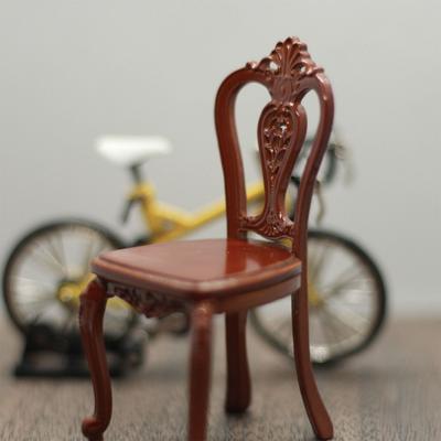 Миниатюрная модель обеденного стула, фигурка, масштаб 1/12, винтажный стиль, кукольная мебель для реалистичной декорации сцены