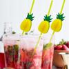 100Pcs 3D Pineapple Tropical Fruit Straw Beach Party Cocktail Drinking Sucker