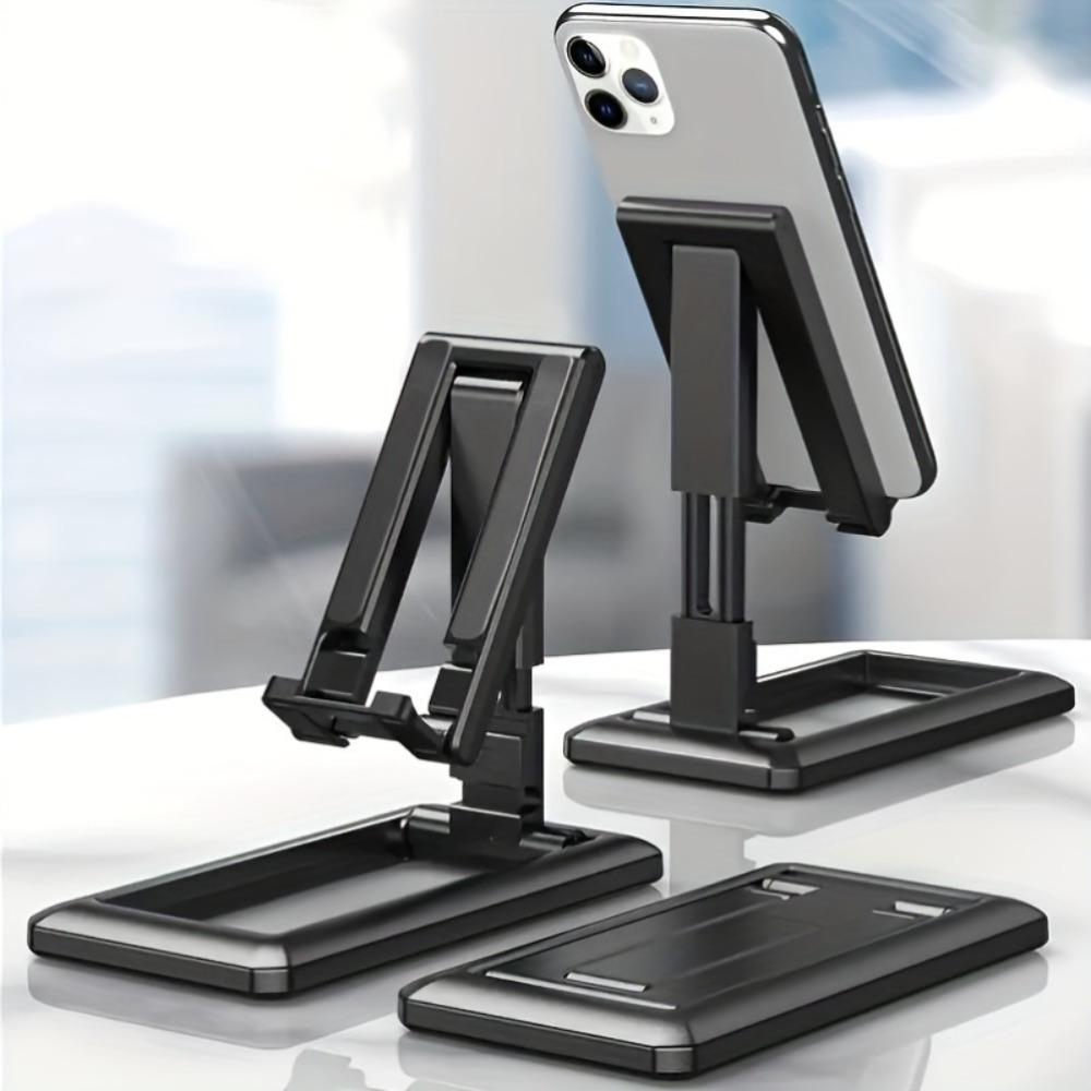 Portable and Durable Adjustable Foldable Phone Stand for All Devices - Made of High-Quality Plastic