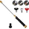 Garden Hose Wand Power Washer with Interchangeable Nozzles Non-Slip Handle Widely Used Jet Nozzle High Pressure Washer Tools