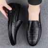 Fashion Luxury Brand Mens Comfortable Cowhide Soft Soled Bean Shoes Fashionable Outdoor Men Breathable and Non Slip Casual Driving Shoes