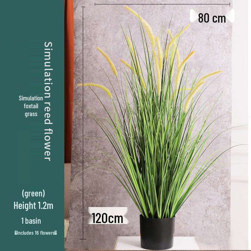 Nordic Faux Reed Grass & Foxtail Flower Floor Decor for Living Room