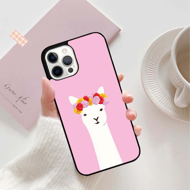 Cute Llama Alpaca Animals Cartoon Phone Case Cover for iPhone 17 Air 16 15 14 13 11 12 Pro Max Plus Shell Coque