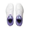 Li Ning резиновые мягкие эластичные удобные нескользящие износостойкие дышащие легкие низкие туфли для бадминтона унисекс белые фиолетовые AYZU017-1