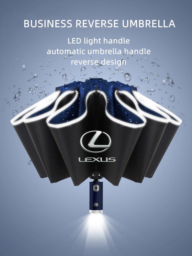 Автомобильная наклейка Складной зонт обратного сложения Зонт со светоотражающей полосой LED Для LEXUS RX300 RX330 RX350 IS250 LX570 Is200 Is300 Ls400