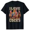 Модная футболка с мемом про фермера I Love Cocks, забавная, для любителей кур, унисекс, хлопковая, спортивные футболки, топы, уличная одежда, мужская одежда