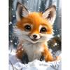 5d DIY Diamond Painting Cross Stitch Cute Animal Little Fox Diamond Embroidery Mosaic Full Round Drill Home Decor