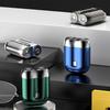 Мини-электробритва с двумя головками, перезаряжаемая через USB, водонепроницаемая, портативная, для путешествий, для влажного и сухого бритья, мужская бритва для бороды, инструмент для удаления волос