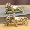 Creative Pure Copper Lion Statue Copperware Lion Shape Brass Lion Sculpture Small Antique Lion Ornaments Tea Pet