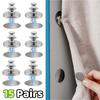 15Pairs Curtain Magnetic Buckle Detachable Curtain Magnet Buckle Suitable for Curtains - Install Wall Monted Magnetic Buckle
