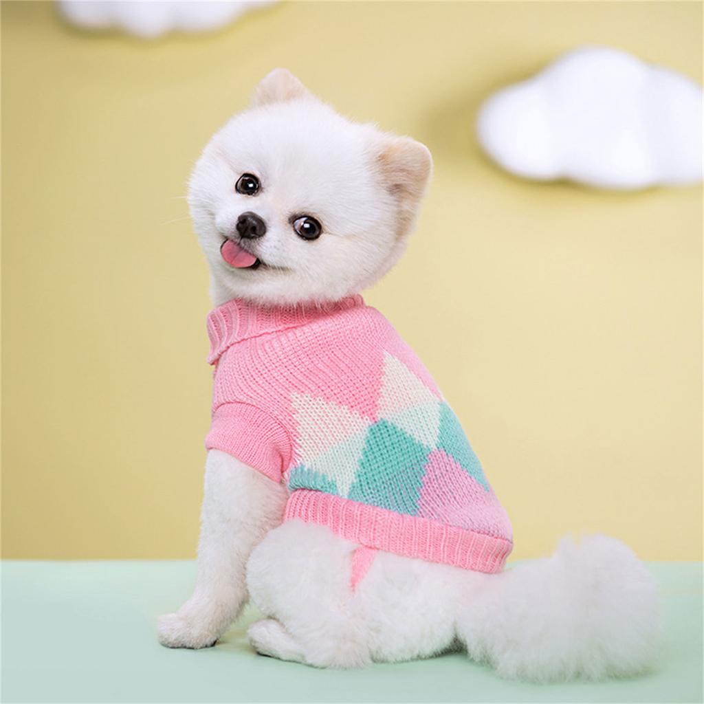 Pet Sweater for Cat Dogs Autumn Spring Pet Pullover Sweater Warm Pet Clothes for Bichon Chihuahua Small Dog Photo Outfit