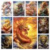 Colorful Dragon 5DDIY Full Diamond Painting Set Square Diamond Landscape Diamond Embroidery Animal Mosaic Home Diamond Gift